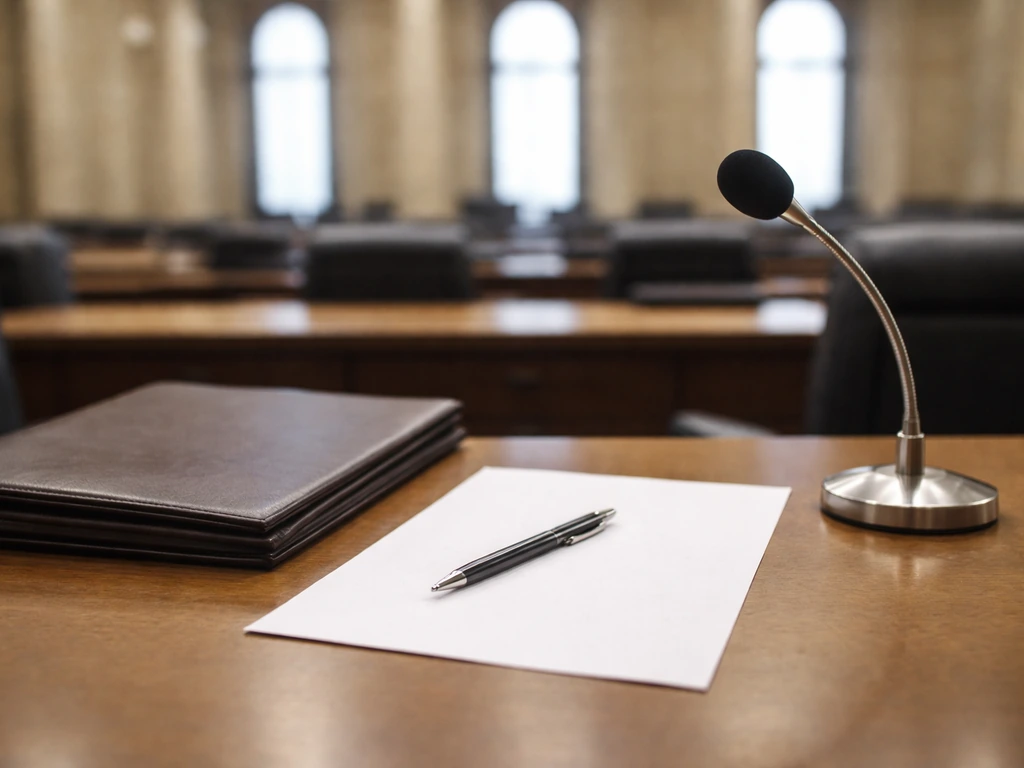 Empty Brazilian government office workspace with documents and a pen, suggesting parliamentary salary topic