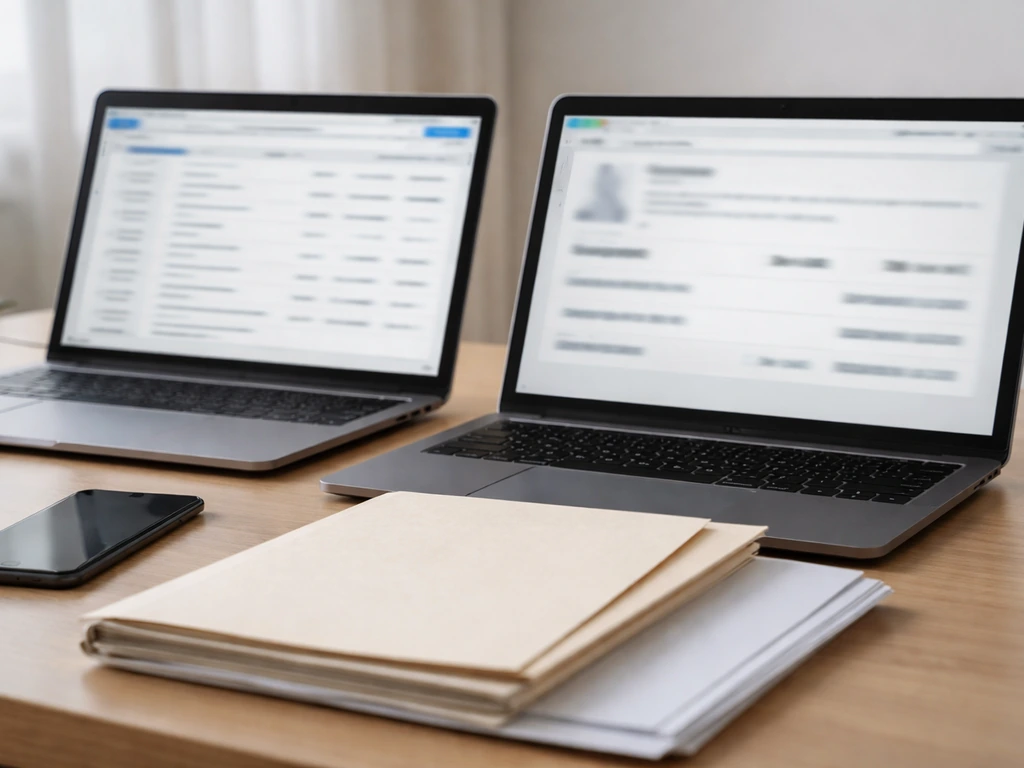 Desk with blurred laptop pages resembling public company records and rich-list entries for cited wealth sources.