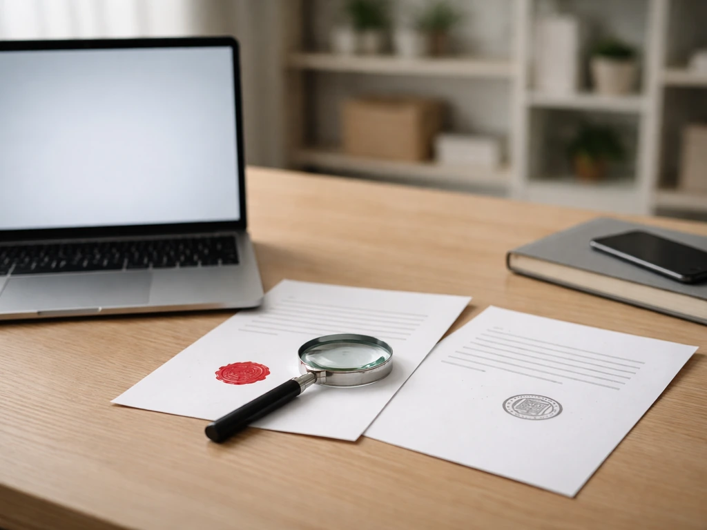 Desk scene with magnifying glass over two printed pages symbolizing unreliable vs sourced net worth claims.